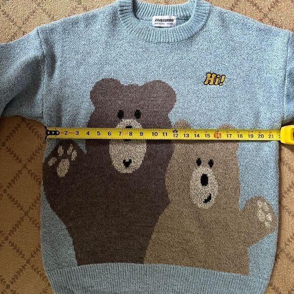 Vintage Ziv & Turbo crew neck sweater with cute bear couple NWOT - Picture 9 of 12